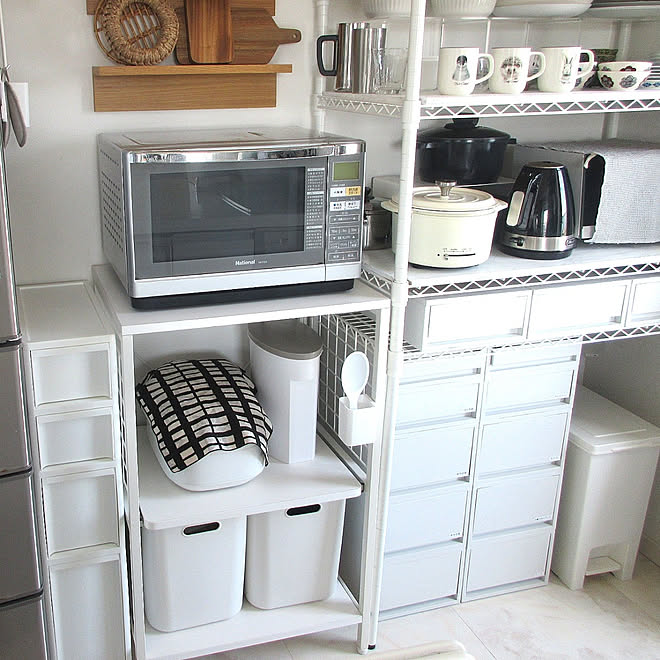 隙間収納 無印良品 山善 マンション ニトリ などのインテリア実例 04 13 08 45 46 Roomclip ルームクリップ