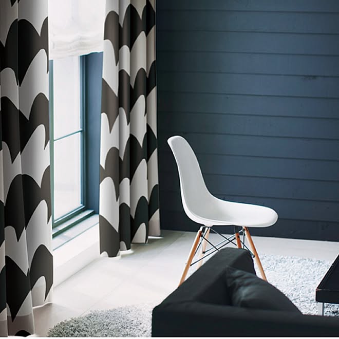 カーテン モノトーン シンプルモダン 白黒 ブラック などのインテリア実例 17 05 16 10 39 45 Roomclip ルームクリップ