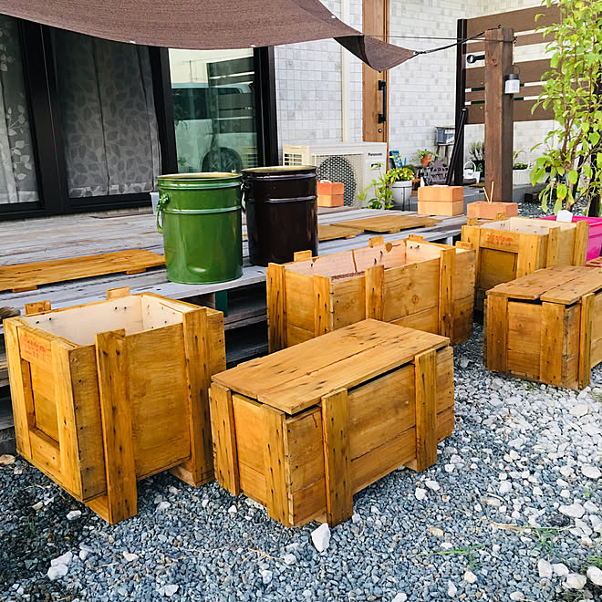 ペール缶☺︎/速乾スプレー塗料☺︎/庭/平屋☺︎/片屋根☺︎...などのインテリア実例 - 2019-09-16 18:18:35
