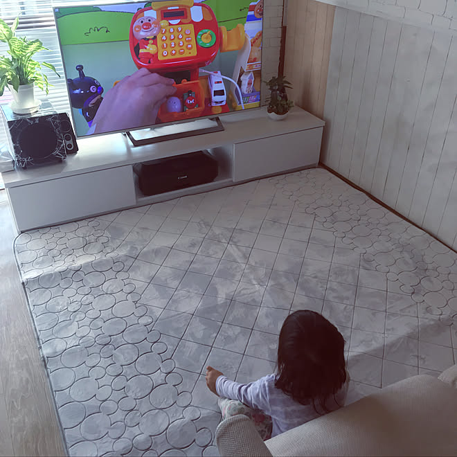 部屋全体 2dk 賃貸 ラグ ミッキー カインズのインテリア実例 17 11 05 13 38 38 Roomclip ルームクリップ