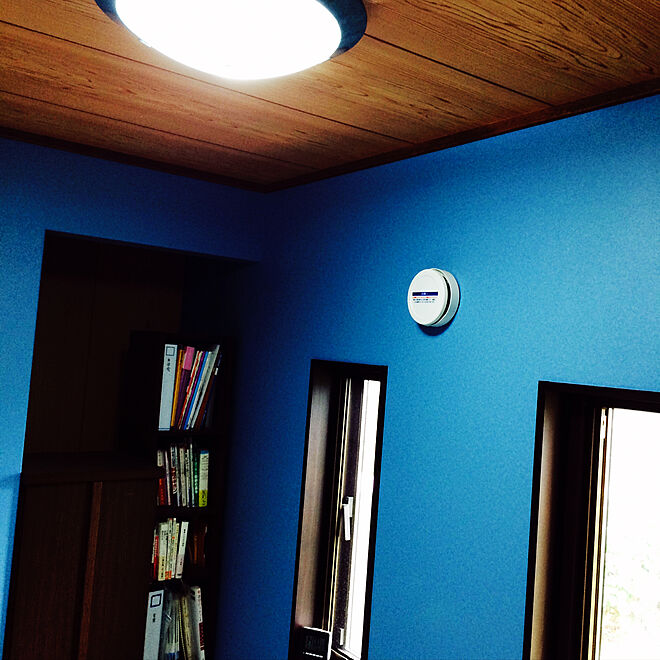 壁 天井 和室 壁紙 街家 オプアート 青の壁紙 などのインテリア実例 17 09 12 13 04 Roomclip ルームクリップ