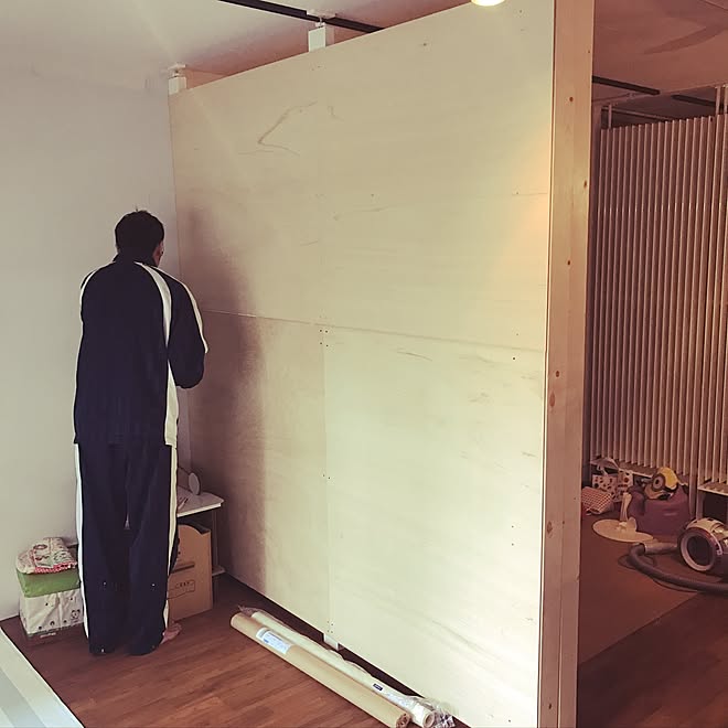 リビング 子供部屋 子供部屋作り 壁作ります Diy などのインテリア実例 2016 11 27 09 51 57 Roomclip ルームクリップ