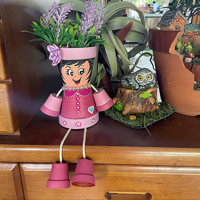 ポスカ 綿糸3ミリ 1号プラ植木鉢 ビーズ アクリル絵の具 などのインテリア実例 22 06 01 15 03 04 Roomclip ルームクリップ