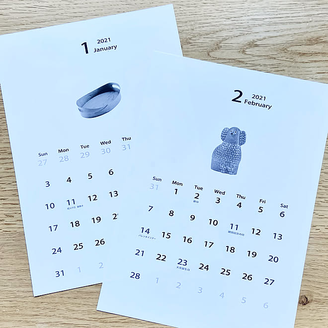 シンプルに暮らしたい 雑貨好き Zakkaカレンダー 無料カレンダーダウンロード 100均のケント紙 などのインテリア実例 21 01 08 14 56 06 Roomclip ルームクリップ