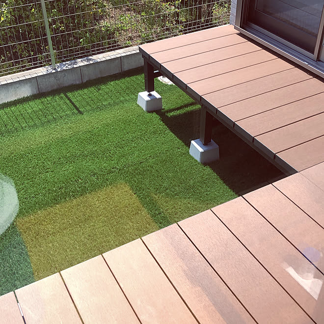 アルミデッキ縁台 庭 縁側ウッドデッキ ホワイトインテリア 建売住宅 などのインテリア実例 2020 05 05 12 55 13 Roomclip ルームクリップ