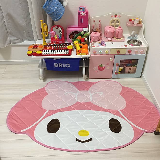 部屋全体 ルームマット マイメロ しまむらのインテリア実例 16 11 23 17 41 45 Roomclip ルームクリップ