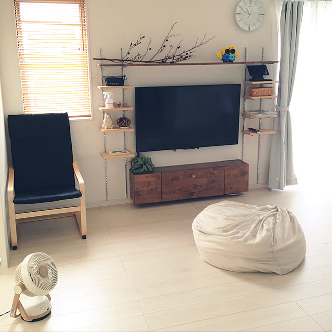 掃除しやすい部屋づくり ブラウンインテリア テレビボードdiy 北欧 リビング などのインテリア実例 19 07 19 19 57 Roomclip ルームクリップ