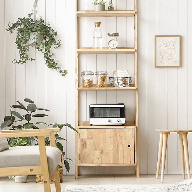 食料品収納 レンジ台 見せるディスプレイ 見せる収納 リビング収納棚 などのインテリア実例 10 07 12 00 16 Roomclip ルームクリップ