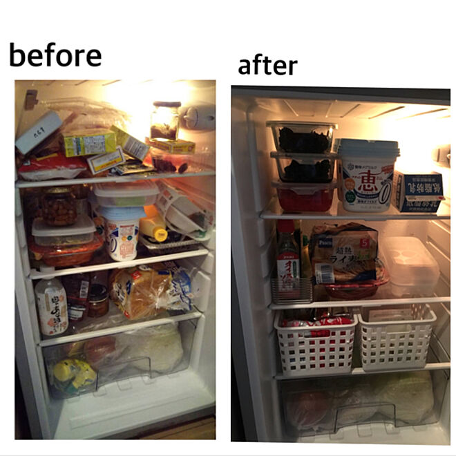 キッチン 冷蔵庫収納 小型冷蔵庫 冷蔵庫 大掃除 などのインテリア実例 19 01 07 21 54 26 Roomclip ルームクリップ
