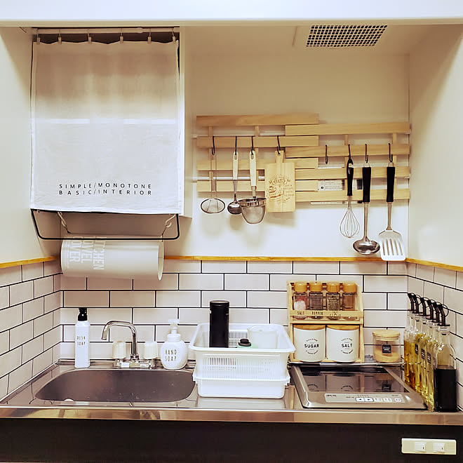 キッチン ナチュラル ワンルーム 一人暮らし ひとり暮らし などのインテリア実例 03 07 21 45 28 Roomclip ルームクリップ