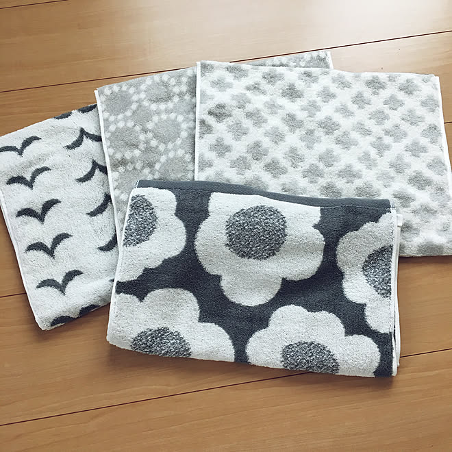 新しいタオル 北欧柄 北欧インテリア ベルメゾン フェイスタオル などのインテリア実例 07 01 15 44 35 Roomclip ルームクリップ