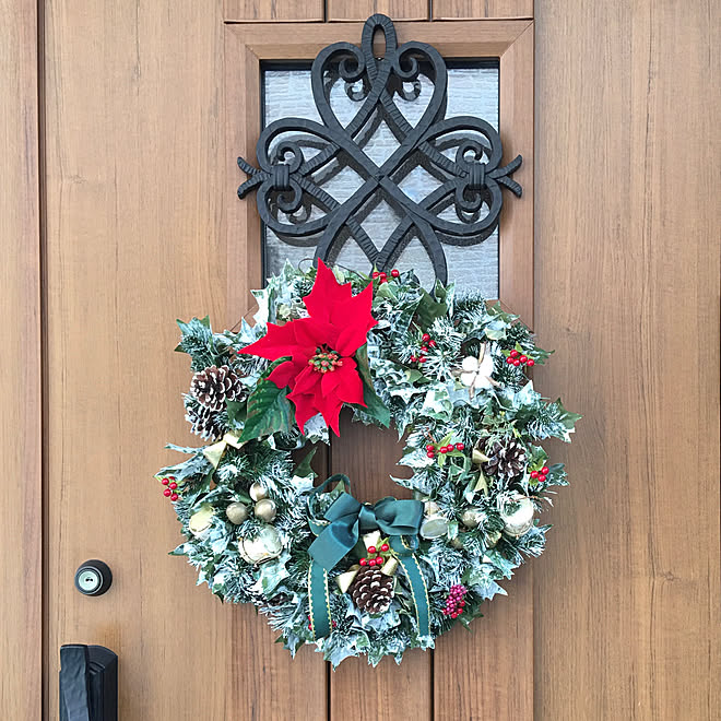 クリスマスリースペイント/クリスマスリースのリメイク/クリスマスリース/クリスマス/コメントお気遣いなく( ⁎ᵕᴗᵕ⁎ )...などのインテリア実例 - 2019-11-23 08:04:17