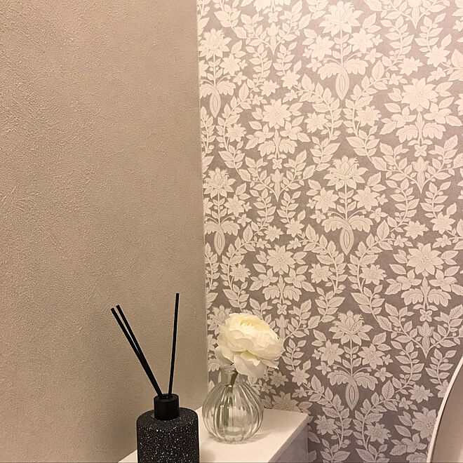 壁紙 花柄 ヨーロッパテイスト バス トイレのインテリア実例 2019 08 13 12 12 56 Roomclip ルームクリップ