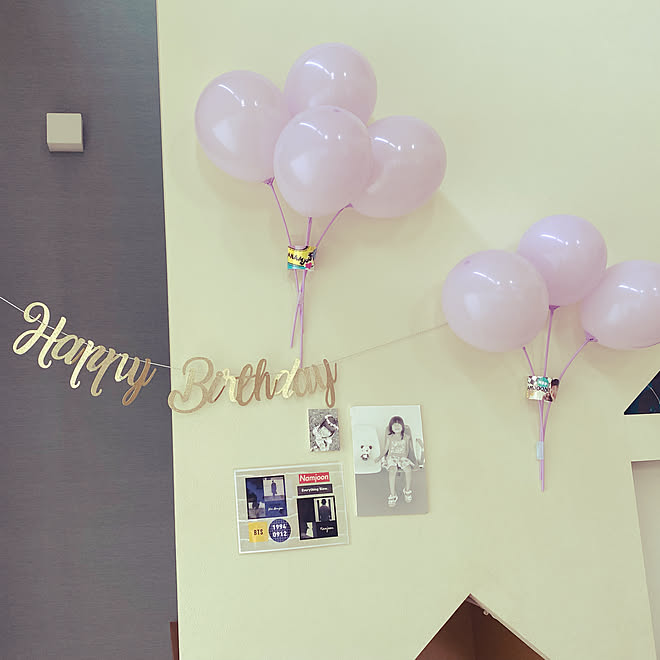 センイル 誕生日飾り付け Daiso Army Btsコーナー作りたい などのインテリア実例 21 09 12 23 33 14 Roomclip ルームクリップ