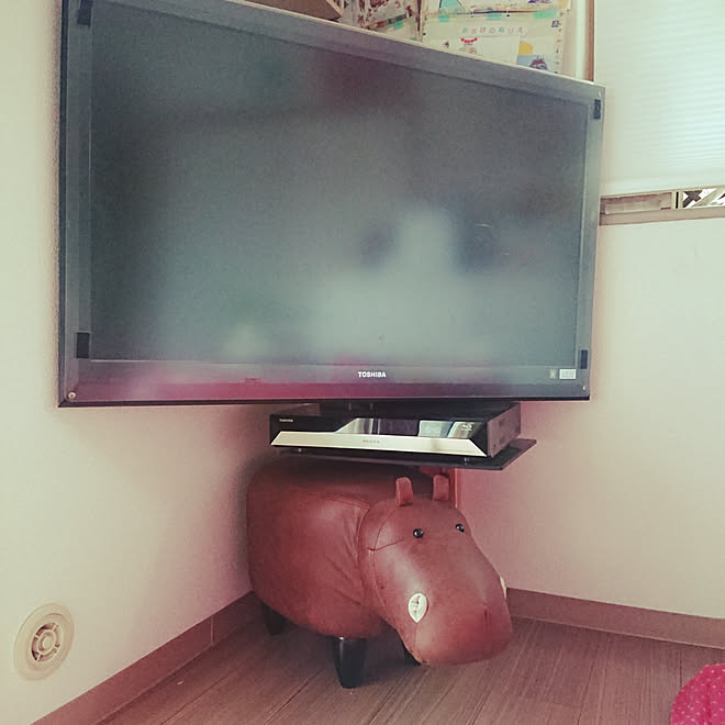 リビング レコーダー置き場 Diy カバ テレビ 壁掛け などのインテリア実例 02 15 10 46 31 Roomclip ルームクリップ