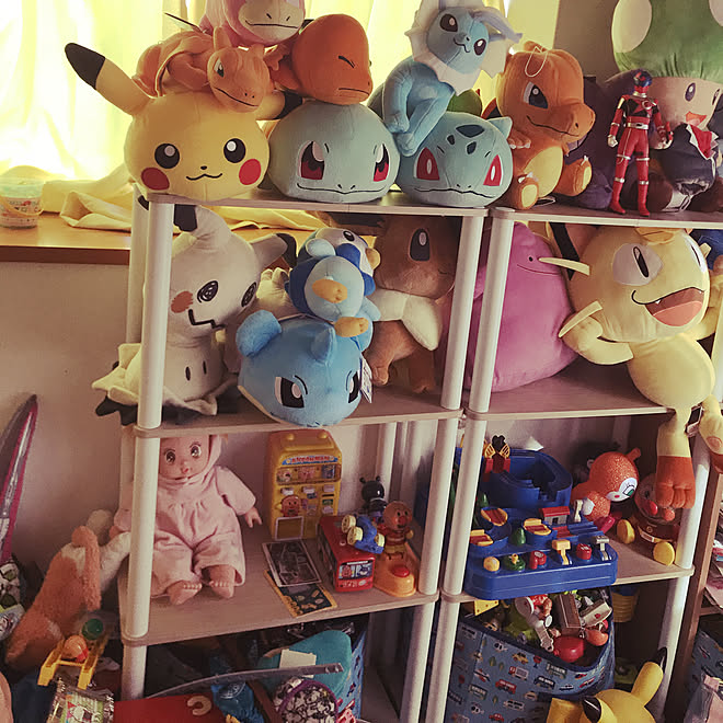 ミスターマックスにて購入 子供部屋 ダイソー クレーンゲーム景品のインテリア実例 17 10 30 15 53 31 Roomclip ルームクリップ