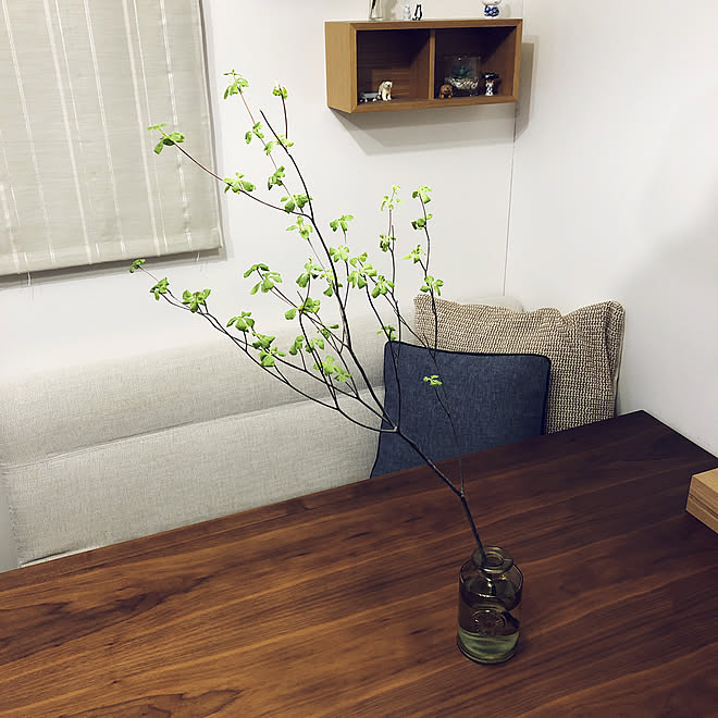 フラワーベース ドウダンツツジ ニトリ ダイニングテーブル 壁に付けられる家具 などのインテリア実例 21 05 03 22 43 26 Roomclip ルームクリップ