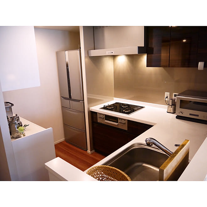 分譲マンション L型 キッチン すっきり暮らしたい キッチンのインテリア実例 19 08 12 17 14 40 Roomclip ルームクリップ