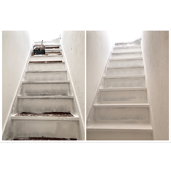 壁 天井 階段 Diy リノベーション 塗装 などのインテリア実例 19 01 13 21 00 40 Roomclip ルームクリップ