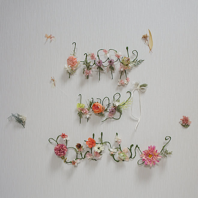 バースデーガーランド バースデー飾り 花文字 ハーフバースデー飾り付け ハーフバースデー などのインテリア実例 22 02 12 18 05 Roomclip ルームクリップ