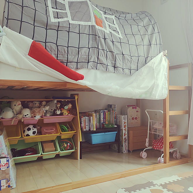 小さなお部屋 おもちゃ収納 Ikea Ikeaのベッド 子供部屋 などのインテリア実例 22 01 30 15 47 45 Roomclip ルームクリップ
