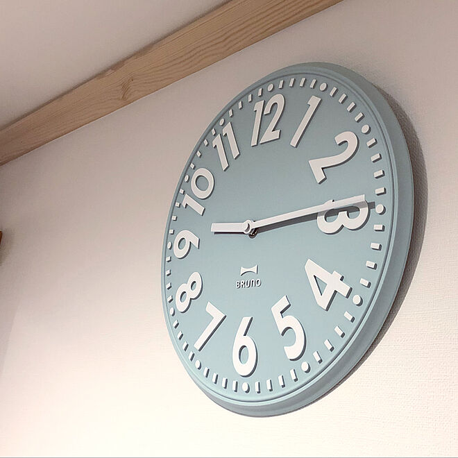 壁掛け時計 水色 ブルー Bruno 時計 スウェーデンハウス などのインテリア実例 06 21 17 28 Roomclip ルームクリップ