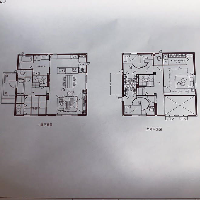 部屋全体 吹き抜けの家検討中 間取り図 2階建て 注文住宅のインテリア実例 19 03 29 11 51 18 Roomclip ルームクリップ