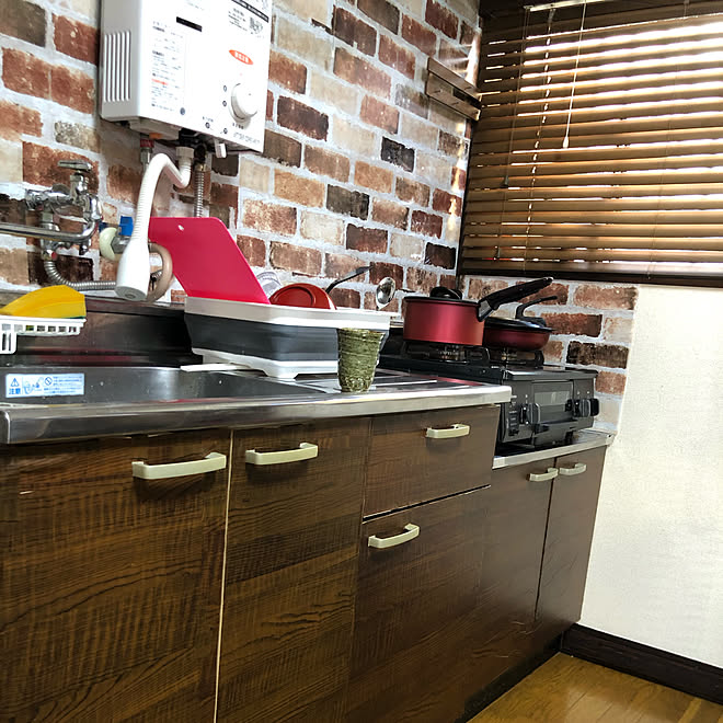 100均 Diy ウッドブラインド ハンドメイド カフェ風 などのインテリア実例 01 29 15 18 57 Roomclip ルームクリップ