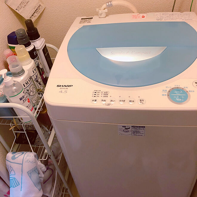 洗濯機周り レオパレス 一人暮らし 棚のインテリア実例 04 17 17 35 18 Roomclip ルームクリップ