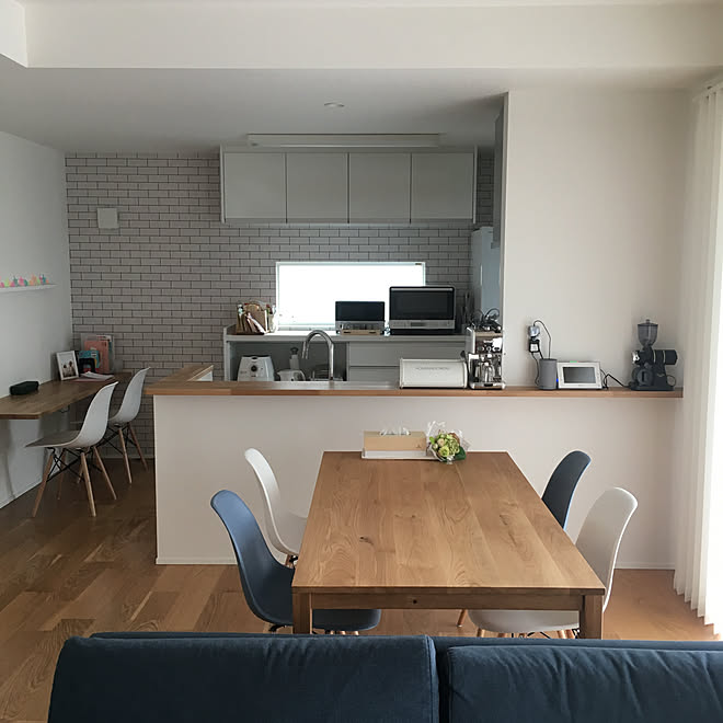 ダイニングテーブル 北欧 インテリア ダイニングチェア オーク材 テーブル キッチンカウンター などのインテリア実例 19 06 23 12 30 50 Roomclip ルームクリップ