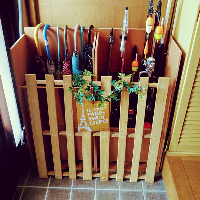 棚 コレ Diyしたよ 傘立て 釣り竿 カラーボックス などのインテリア実例 05 10 11 46 14 Roomclip ルームクリップ