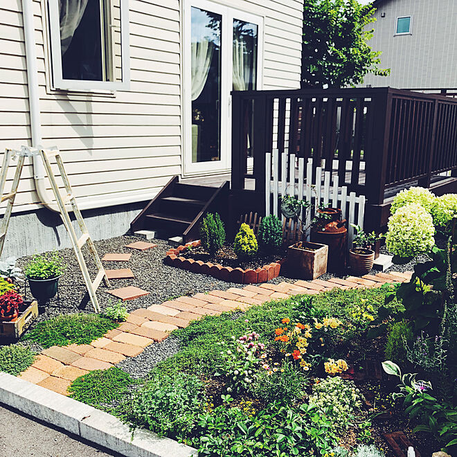 庭 ガーデニング 緑のある暮らし 手作り花壇 植物のある暮らしのインテリア実例 18 08 26 11 18 07 Roomclip ルームクリップ