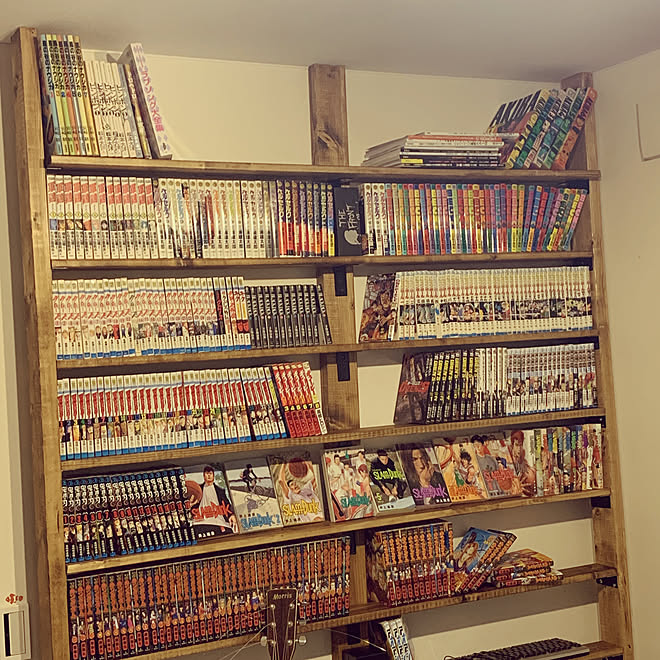 漫画棚 Diy カフェ風 男前 2 4 などのインテリア実例 05 09 18 47 41 Roomclip ルームクリップ