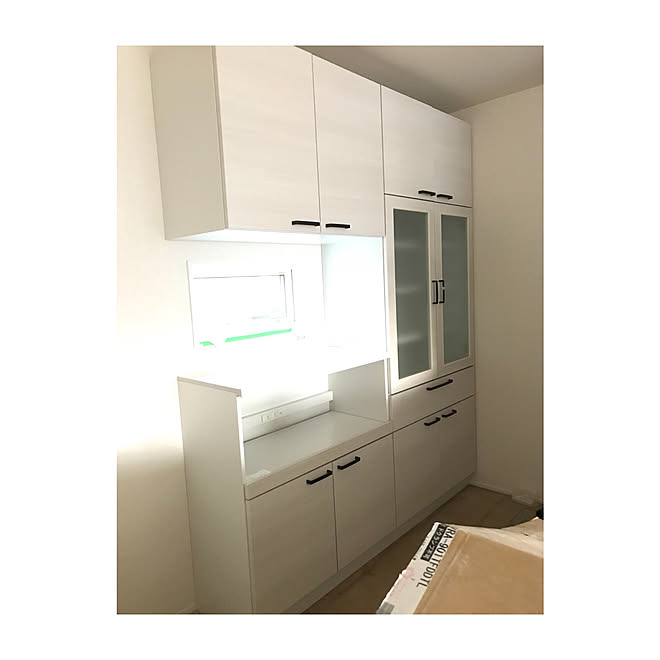 キッチン カップボード マイホーム 二世帯住宅 晃栄住宅 などのインテリア実例 18 01 19 01 44 47 Roomclip ルームクリップ