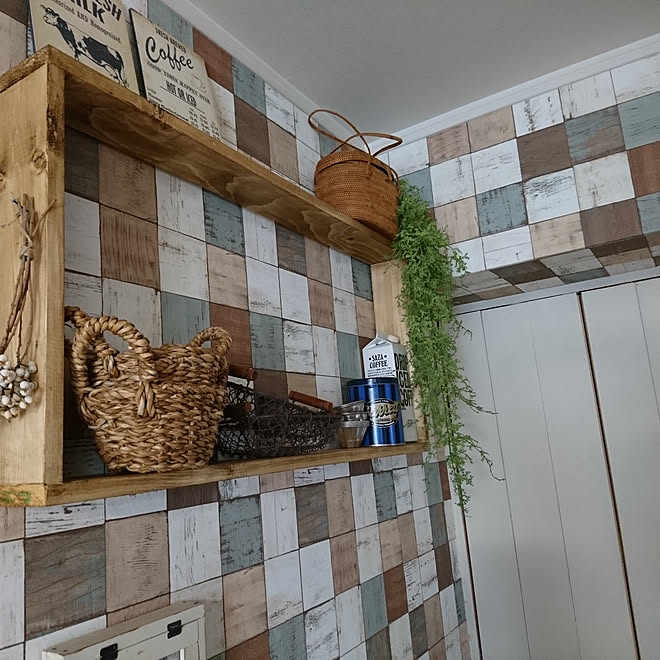 キッチン/アクセントクロス/壁紙屋本舗/壁紙のインテリア実例 ...