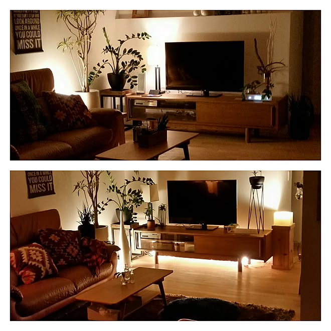 リビング 間接照明 Before After モニター当選 Philips Hue などのインテリア実例 16 12 17 23 08 46 Roomclip ルームクリップ