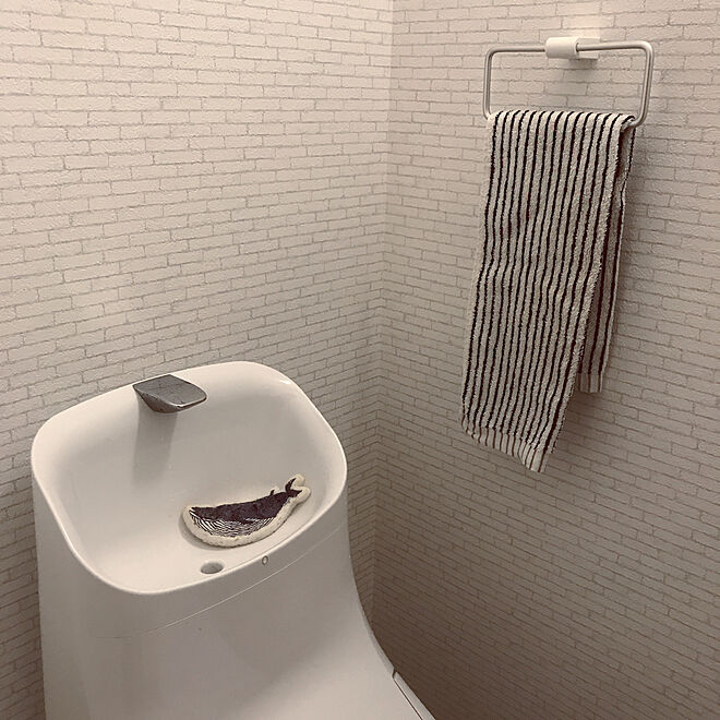 トイレの壁紙 スポンジワイプ 予防掃除 バス トイレのインテリア実例 19 09 28 07 22 07 Roomclip ルームクリップ