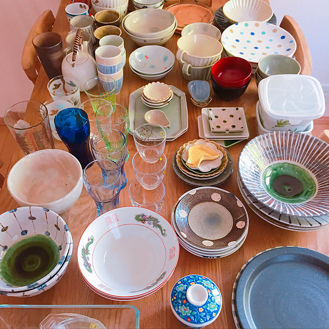 キッチン 食器断捨離 食器好き 器 食器のインテリア実例 18 05 05 19 45 56 Roomclip ルームクリップ