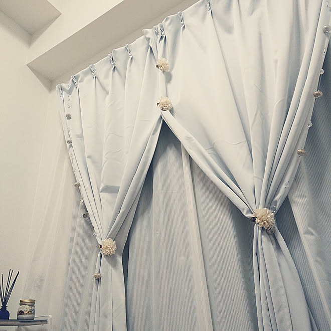 壁 天井 カーテン ひとり暮らし 賃貸 スリーコインズ などのインテリア実例 19 03 25 22 54 03 Roomclip ルームクリップ