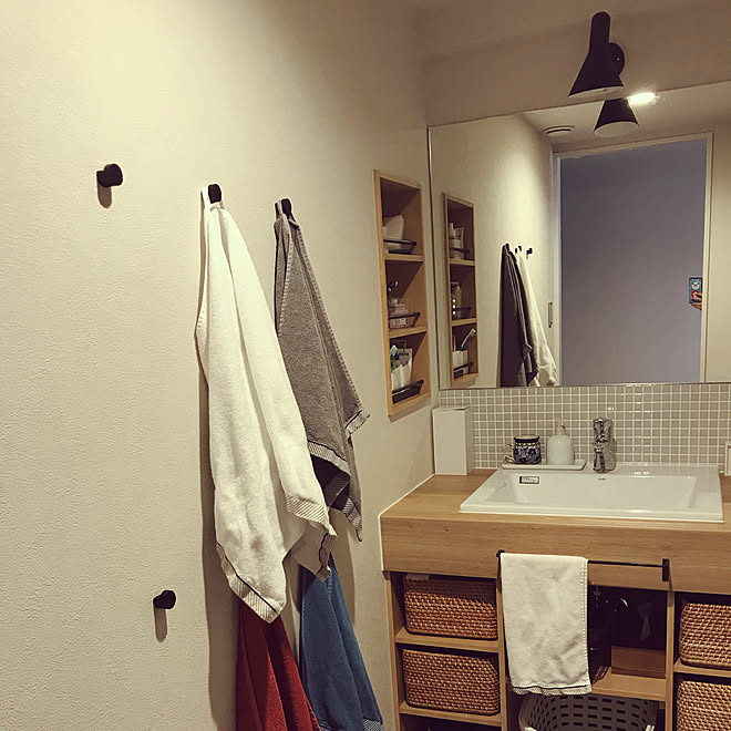 Ikeaのタオル 造作洗面台 リノベーション マンションリノベ マンションリノベーション などのインテリア実例 06 19 17 03 25 Roomclip ルームクリップ Ikeaのタオル 造作洗面台 リノベーション マンションリノベ マンションリノベーション などのインテリア実例 06 19 17 03 25 Roomclip ルームクリップ