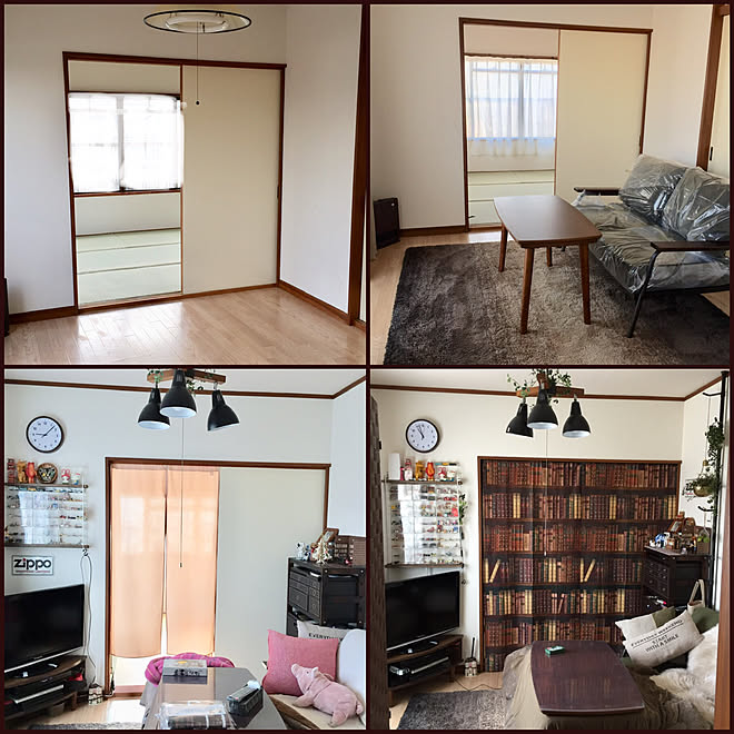 ビフォーアフター 一人暮らし ひとり暮らし 築40年以上賃貸 古い賃貸でも楽しく などのインテリア実例 04 23 08 03 00 Roomclip ルームクリップ