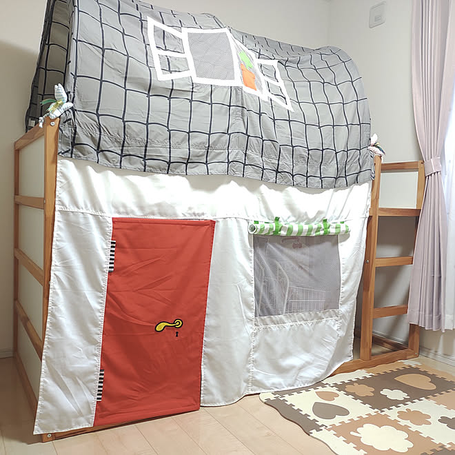 ベッド周り こども部屋 Ikea Ikeaのベッド キッズスペース などのインテリア実例 22 03 11 17 54 41 Roomclip ルームクリップ