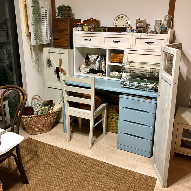 机/DIY工具棚/DIYパーテーション/DIYミシン収納棚/DIY&hellip;などのインテリア実例 20171211 082134