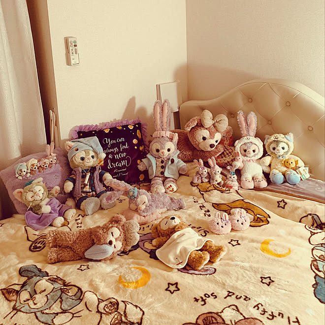 ラプンツェル ダッフィー シェリーメイ 毛布 ジェラトーニ などのインテリア実例 19 10 15 01 46 07 Roomclip ルームクリップ