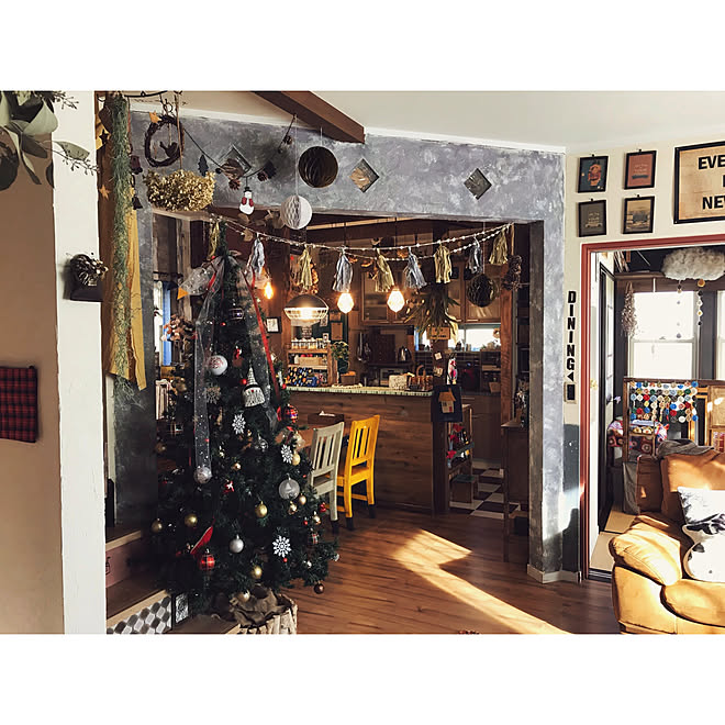 クリスマス/壁紙屋本舗/漆喰壁/DIY/Daiso...などのインテリア実例 - 2019-11-19 19:36:31