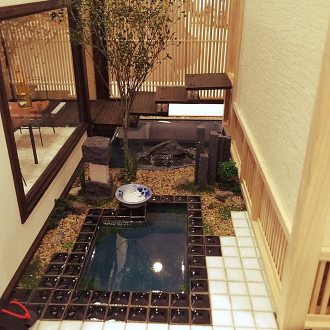 部屋全体 中庭 日本家屋 ハンドメイドのインテリア実例 16 01 06 12 56 38 Roomclip ルームクリップ