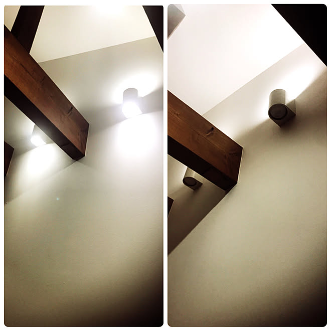 リビング 照明 Ldk 勾配天井 梁 などのインテリア実例 17 12 13 21 50 34 Roomclip ルームクリップ