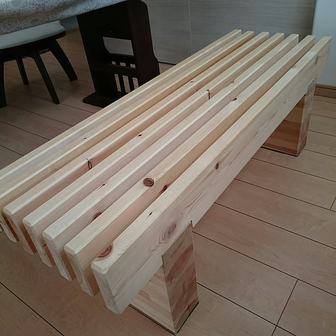 リビング 記録用です ｪ Diy シンプル ベンチ Diy などのインテリア実例 18 07 26 14 12 36 Roomclip ルームクリップ