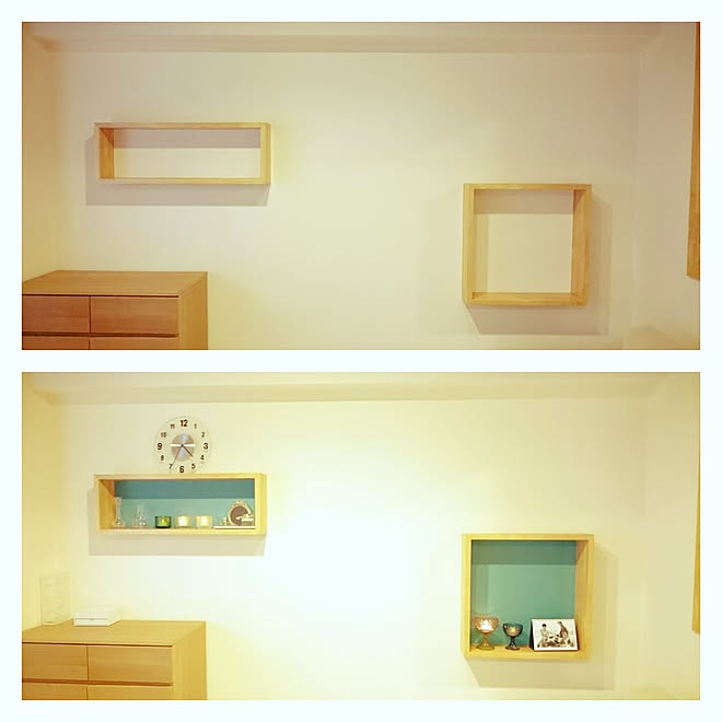 壁紙diy はがせる壁紙 無印良品 タモ材 キャビネット などのインテリア実例 17 04 22 22 50 25 Roomclip ルームクリップ