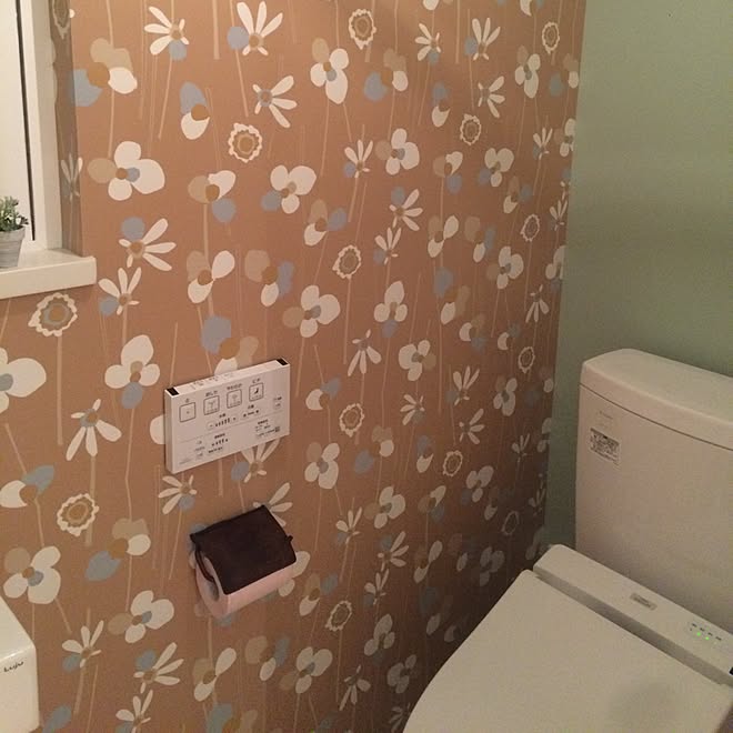 バス トイレ トイレ 壁紙 北欧のインテリア実例 15 12 16 18 15 47 Roomclip ルームクリップ